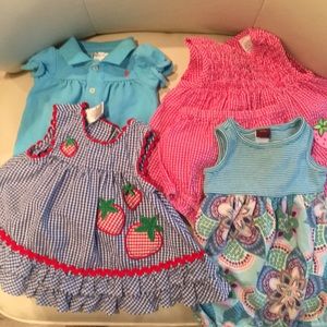 Adorable Rompers and Dress bundle - Size 3 months